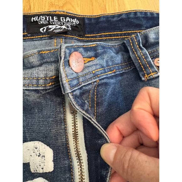 Hustle Gang Men’s Blue Wash Monarch Jeans SIZE 42 - Picture 6 of 10